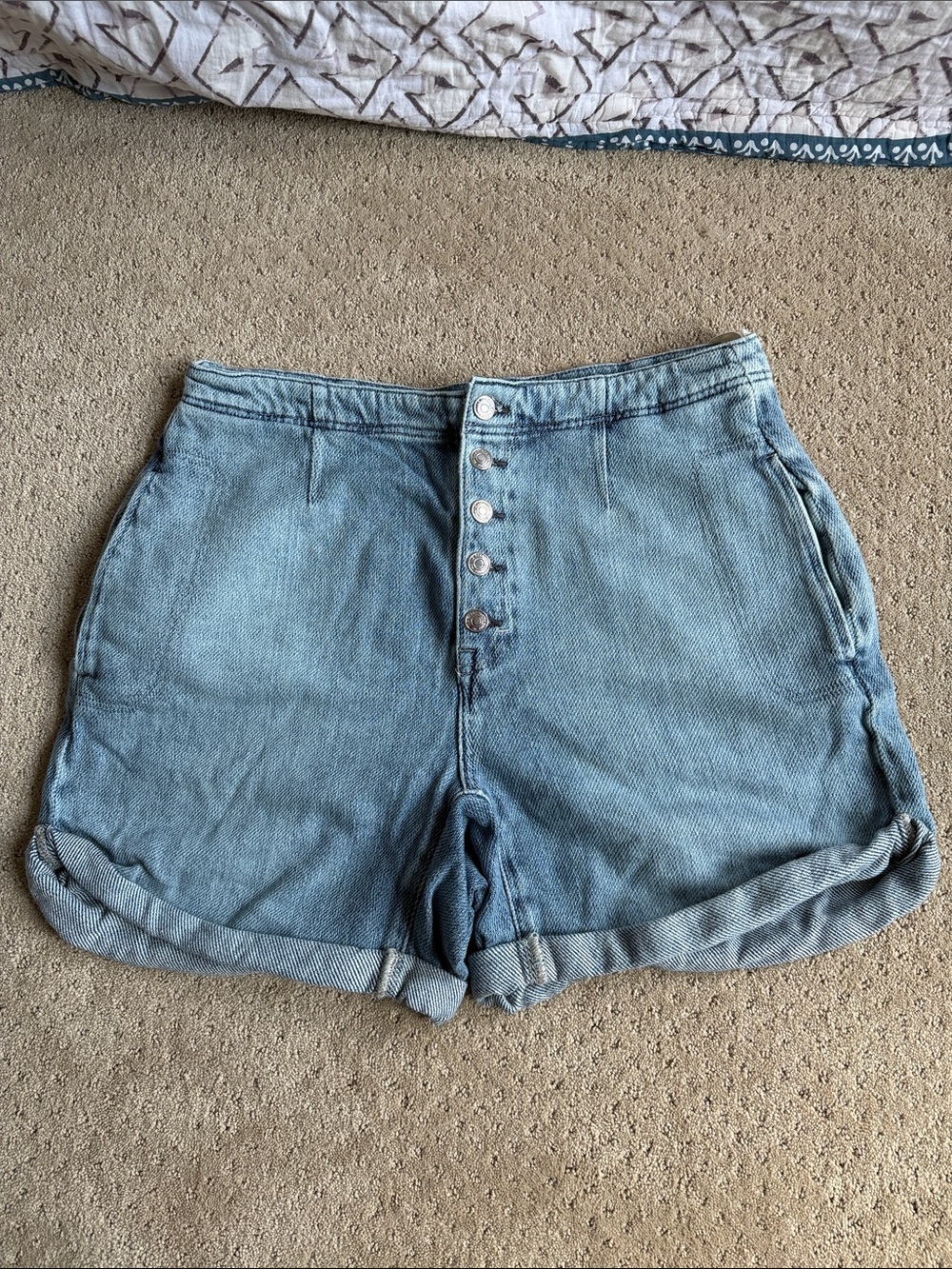 Free People We The Free Osaka Denim Shorts, Spring Garden, Sz 30